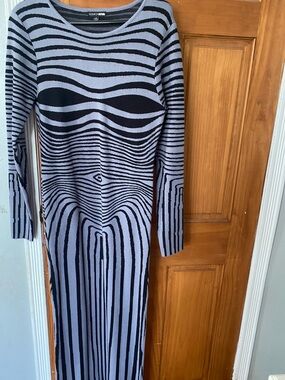slim fit dress slacks Long Sleeve Sweater Dress  slayboo